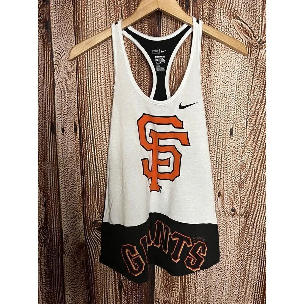 Nike San Francisco Giants Womens White Sleeveless Tank Top Size Medium MLB